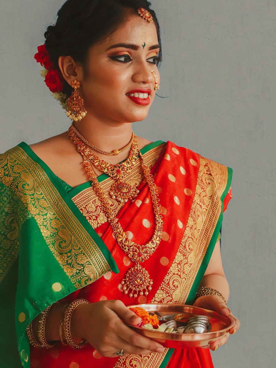 Crimson Zari Banarasi Silk Saree